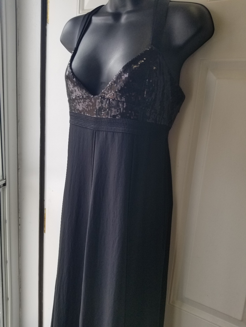Grey by Jason Wu Black Sequin Bust Slip Dress Open Back NWT Size 10 (fits 4/6)